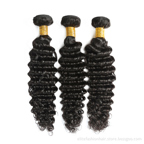 100% Brazilian Unprocessed Virgin Deep Curly Human Hair Weave bundles for black woman virgin brazilian human hair Bundles